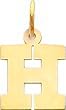 Letter "H" Charm 14k Gold