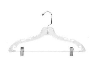 Juniors Plastic Combo Hangers Clear Box of 100