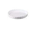Apilco White Porcelain Round Quiche Pie Dish, 4-3/4 Inch