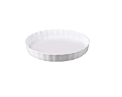 Apilco White Porcelain Round Quiche Pie Dish, 4-3/4 Inch