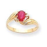 14k Ruby Diamond Ring