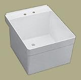 Florestone 20WM-1 Wall Mount Utility Sink with 1 Faucet Hole - White