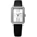Authentic Burberry Rectangular Nova Check Black Leather Band Watch BU1906