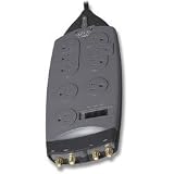 SurgeMaster Gold Series w/Tel, 9 Outlet, 2950 Joules, 10 Cord, 360 Rotating Plug, (Unlimited CEW & Data Recovery)