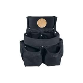 Klein Tool 5718 PowerLine 8-Pocket Tool Pouch, Black Cordura Nylon