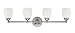 Luminance Transitional F2814-80 Olen Four Vanity Wall Light-Suitable for Damp Locations-Bright Satin Nickel