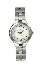 AK Anne Klein 109109MPSV Women's Round Silver-Tone Bracelet Watch