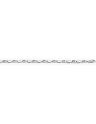 3mm 14k Fancy White Gold Link Bracelet 7"
