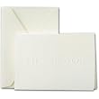 Blind Embossed Pearl White Thank You Notes