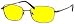 Night Driving glasses with canary yellow polycarbonate double sided anti-reflective coating, scratch coating and UV protection - Super tough, super strong flexible titanium frame. This model has a universal bridge, spring hinge, skull temples and adjustable nose pads. Size - 52-20-140
