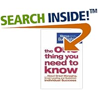 The One Thing You Need to Know: .. About Great Managing, Great Leading and Sustained Individual Success (Pocket Books) (Taschenbuch)