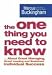 The One Thing You Need to Know: .. About Great Managing, Great Leading and Sustained Individual Success