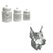Doberman Pinscher Canister Set, Porcelain by Rosalinde