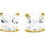 14K Gold Moissanite Earrings