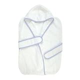 Trend Lab Kimono Terry Velour Bath Bag in Blue Seersucker Trimmed