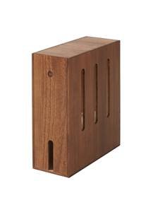 ひかり電話対応ルーター&タップ収納 ブラウン 桐天然木 日本製 IW-0031