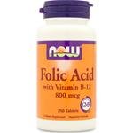 Folic Acid with Vitamin B-12 (800mcg) 250 caps
