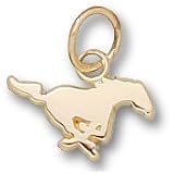 SMU 1/4in Mustang Pendant 10kt Yellow Gold