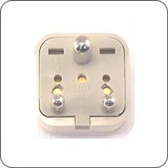 VCT International Plug Adapter USA Female to India 5 Amp Grounded BS546 Male Plug
