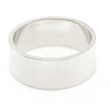 14K White Gold Wedding Bands 7mm flat