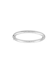 Hinged Polished Bangle Bracelet in Sterling Silver
