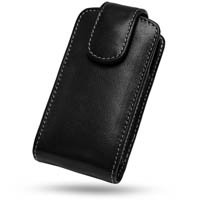 BlackBerry Pearl 8100 Leather Case – Vertical Pouch Type (Black)