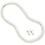 14k Yellow Gold Baroque Shape Pearl Set