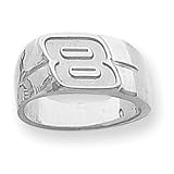 Sterling Silver NASCAR Dale Earnhardt Jr No. 88 Ladies Ring