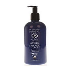 Organic Fair Trade Shikakai Liquid Soap with Pump, Spearmint & Peppermint 12 oz by Dr Bronner's ( Multi-Pack)