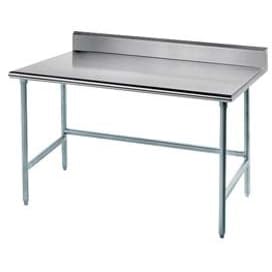 Advance Tabco 14-Gauge Stainless Steel Top - w/ Backsplash & Open Base - Model TKSS-363