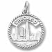Chicago Skyline Charm in Sterling Silver title=