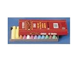 Omega Low Dust Nontoxic Colored Chalk, Assorted Colors, 12/Pack QRT305003