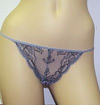 Natori 751002 microfiber and lace string bikini in Amethyst and haze Sizes S - XL Coordinating bra available