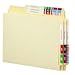 Folder Labels, 2nd Letter Color-Coded, Bi-Directional,