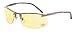 Harley-Davidson HD703 Safety Glasses with Gunmetal Frame and Amber Tint Hardcoat Lens