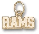 Colorado State Rams Solid 10K Gold ''RAMS'' 3/16'' Pendant