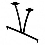 Half Arch One-Piece Leg Base for Tercero Racetrack Table Tops, Black - Sold as 1 Each