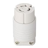 明工社 接地2P 15A引掛コネクターボデー 15A 250V (白) (L6-15R 準拠)