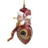 SC Sports Washington Redskins Striped Acrylic Football Snowman Set of 4