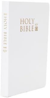 Holy Bible King James Version with White Leatherette Cover