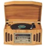 Classic CSL1 Nostalgia Console 2-Speed Turntable with CD Player / Cassette Deck (Natural Oak)