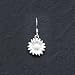 Sterling Silver Diamond-cut Sunflower Wire Earrings - Pair