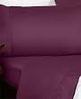 ELEGANCE 500 Thread Count Bed Sheet Set Egyptian Cotton Solid Purple Queen
