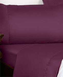 ELEGANCE 800 Thread Count Bed Sheet Set Egyptian Cotton Solid Purple King