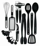 KitchenAid Cook's Series 17-Piece Starter Tool and Gadget Set, Black
