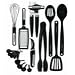 KitchenAid Cook's Series 17-Piece Starter Tool and Gadget Set, Black