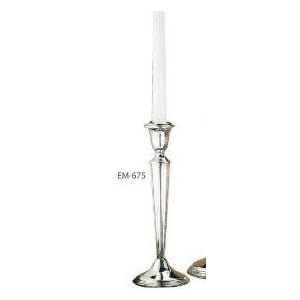 Empire Sterling Plain Border Candlestick - 9.5 by Empire Silver