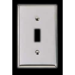Switchplates Chrome Plated Steel, Beveled Single Toggle or Dimmer Switch Plate by Renovator's Supply