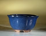 21TR7HH646L. SL160  Bonsai Boys Ceramic Bonsai Pot Glazed Round   Blue