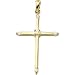 14K Yellow Gold Diamond Cross